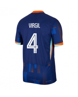 Paesi Bassi Virgil van Dijk #4 Maglia Gara Trasferta Repliche Europei 2024